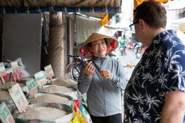 long xuyen market in Mekong Delta, vietnam